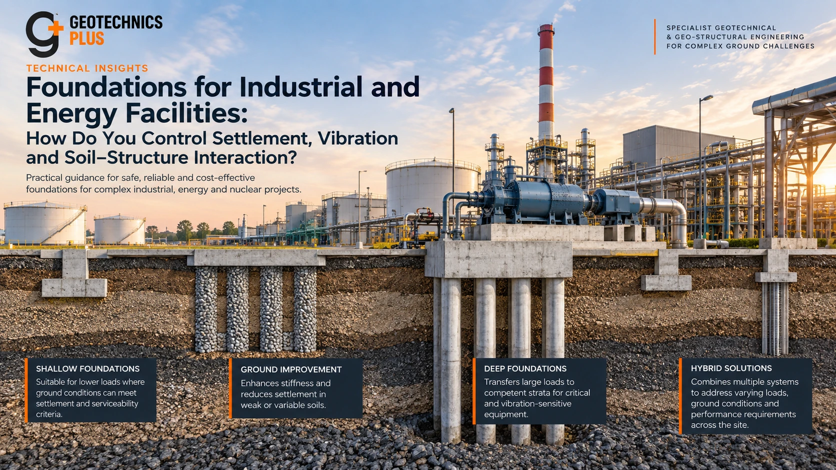 Foundations for Industrial and Energy Facilities — settlement, vibration and soil-structure interaction